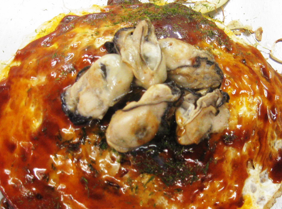 牡蠣のお好み焼き